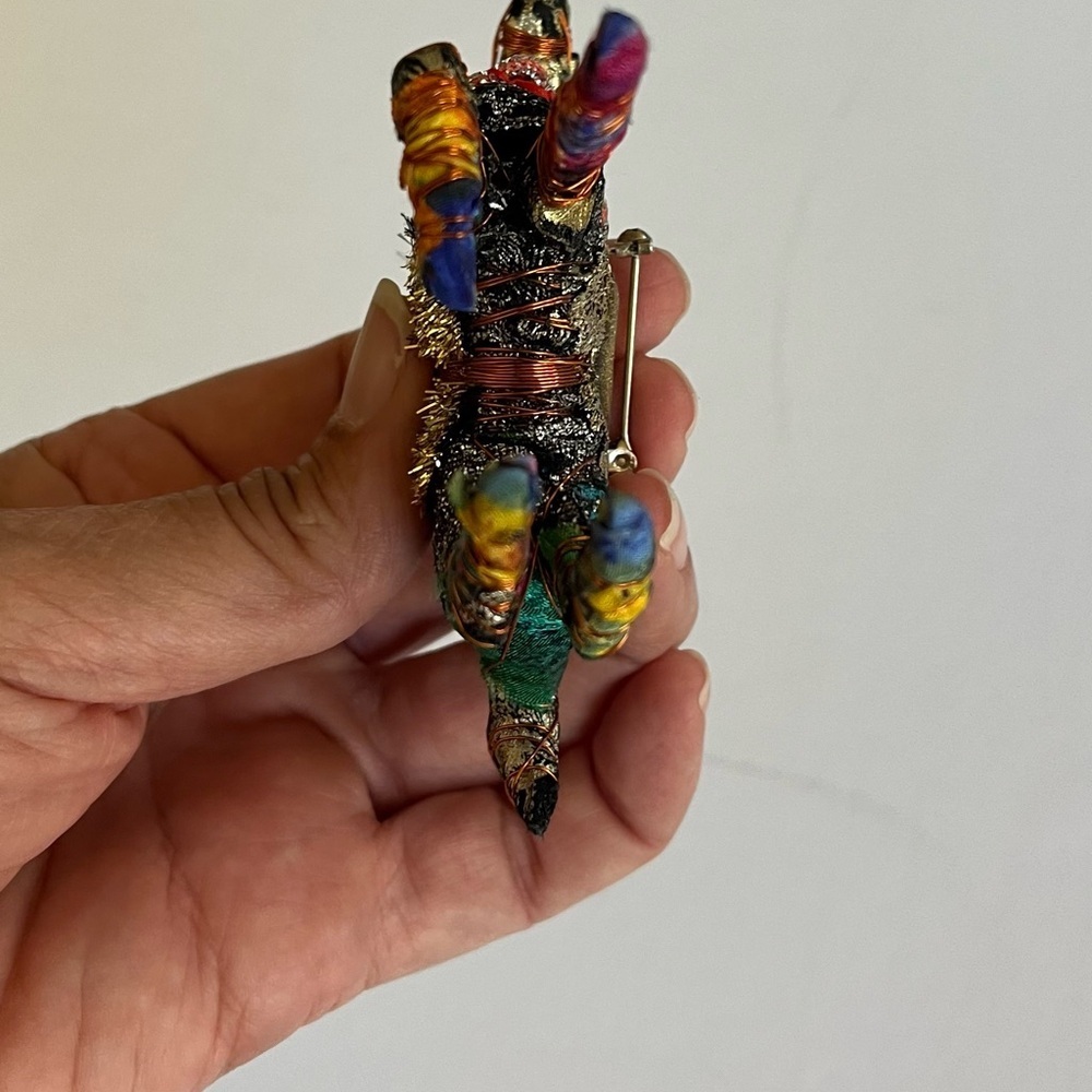 VTG Wire Wrapped Mixed Media Running Horse Colorful Brooch - Picture 7 of 12